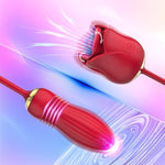 Adult Sex Toys Vibrator,2 In 1 Mouth-Shaped Tongue Vibrator Clitoral Stimulator For Women With 10 Vibration And 3 Kissing Modes, Sexual Pleasure Tools Consoladores For Women