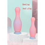 Silicone Sex Toys Anal Plug Realistic Dildo, 8.58" 7.01" Bowling Ball Silicone Dildo, Meat Feel Design Experience Double Pleasure (Pink, Large)