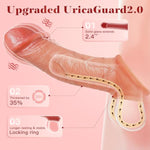 Penis Sleeve Cock Sleeve Vibrator - Penis Extender Sex Toy Realistic Soft Reusable, 7.1 Inch Penis Enlarger Sex Toys Thickened Sleeve Cock Extender Boost Confidence Pleasure Couple Sex Toys For Men