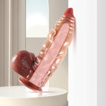 3.14'' Diameter Huge Thick Dildo, Dual Density Silicone Monster Dildos, 12.5'' Big Dildo With Powerful Suction Cups For Hands-Free Play, For Vaginal Anal Stimulation, Sex Toy For Men And Women