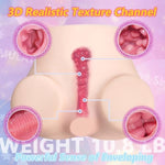 Automatic Male Masturbator 6 Vibrating 3 Thrusting Sex Doll 10.8Lb Big Butt Stroker Pocket Pussy With Deeper Vagina Adult Toys
