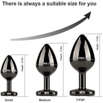 Anal Plug 3Pcs Sex Toys Anal Training Set Metal Butt Plug Adult Trainer Kit Toy With Crystal Diamond S&M Adult Gay Anal Plugs Toy For Beginners Couples Women Men Unisex(Purple)