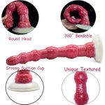 Dog Knot Long Dildo, 14.5inch Realistic Silicone Dildo Anal Toys with Suction Cup, Fantasy Monster Animal Dildo Horse Knot for Men & Women, Big G Spot Dildo Anal Butt Plug for Couples Sexual Pleasure