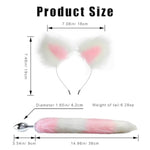Fox Tail Anal Plug?Metal Buttplug?Anal Toys For Beginners And Veteran Players,Sex Toy Can Long Time Comfortable Wear.Furry Ear Headband For Adult Games And Cosplay. (Large)