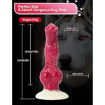 Realistic Dog Dildo With Suction, 8.26Inch Long Pink Silicone Suction Cup Knotted Monster Dildos Anal Plug Toys Dragon Dildo For Women Lesbian And Men Couples Strap On