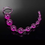 Eden Adult Sex Toys Basic Beads - 12 Inch Non Porous Body Safe Anal Bead - Smooth & Seamless - Graduated Beads Up To 1" Maximum Width - Beginners Play Anal Trainer Toy For Women Couples - Clear Pink