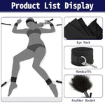 Sex Bondage Bdsm Kit Bed Restraints Set Couples Sex Toys Sex Restraints With Adjustable Straps Wrist & Ankle Cuffs Blindfold & Feather, Adult Sex Toys Bed Bondage Gear For Couples Bedroom Sex Games