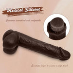 Sex Toys Dildo 8 Inch Realistic Anal Dildo Penis For G-Spot Stimulation Dildos Women Body-Safe Material Lifelike With Strong Suction Cups, Sex Adult Toys For Women And Couple (Dark Brown)