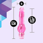 Mr. Right Now - Petite 6.5 Inch Curved Vibrating Dildo - Strong Tunable Vibrations - Soft 1" Slim Shaft - Ipx7 Waterproof For Bath Time Play - Beginners Sex Toy For Women - Clear Pink