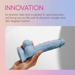 Realistic Lifelike 8.2” Silicone Vibrator Female Toy - Blue Wireless Turbo Baller Dildo Vibrating - Waterproof Multi-Function Vibrator- G-Spot Stimulator Toy For Women