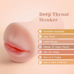 Male Masturbators, Deep Throat Blow Job Signature Stroker, Sex Toys For Men, Realistic Rushskin Close-Ended Pocket Pal Oral Adult Toy For Man Masturbation