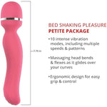 Adam And Eve Intimate Curves Powerful Silicone Vibrator Wand Massager, Waterproof Clitoral Stimulator 7.75 Inches, 10 Speed Rechargeable Magic Massager For Women, Adult Toy For Couples, Pink Finish