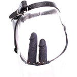 Double End Dildos Adjustable Harness Wearable Panties Adult Lesbian Gay Couples Restraint Realistic Penis Cock Anal Sex Toys For Masturbation,Sex Fun,Bdsm (Suitable Waist:30-47.2 Inch, Black)
