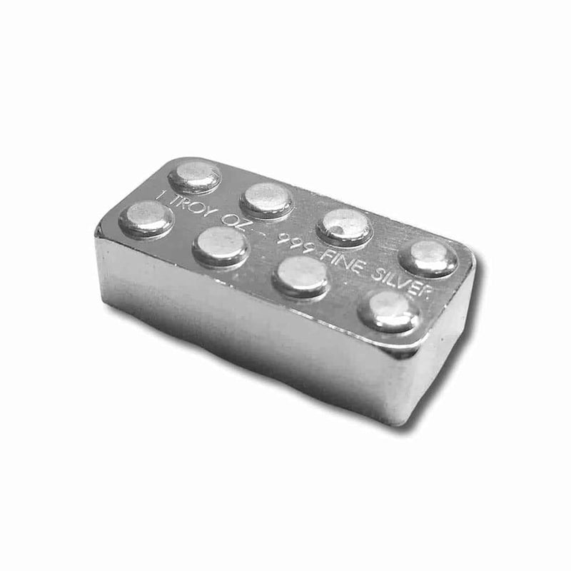 Lego 1 Oz .999 Silver Bar Hand Poured