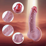 7.2 Inch Realistic Small Upwards Dildo For Beginners, Silicone Soft Thick G-Spot Wide Anal Dildo Stimulator With Suction Cup Fat Dildo, Adult Sex Toys Thick Penis, Adult Toys For Women And Couples