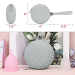 Menstrual Cups Case Storage Bag Travel Period Cup Carrying Pouch Washable Leak-proof Silicone Bag for Menstrual Cup, Tampons, Keys and Other Small Items (Grey)