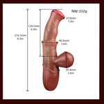 8.3" Realistic Clit Toy Huge Adult Toys, Heated G-Spot Clitoris Stimulation Waterproof Silicone Rechargeable 10 Powerful Wand Dildo,Prostate Massage Sex Toy For Female Couples Lesbian Pleasure