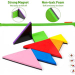 Travel Tangram Puzzle With 2 Set, Magnetic Pattern Blocks Road Trip Travel Games Jigsaw Montessori Brain Blocks Iq Book With 368 Solution Brain Teasers For Kids Adults Challenge