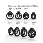 Small Inverted Chastity Cage for Men with Dark Lock Design, Perfect for Couples Bondage and Sensual Play