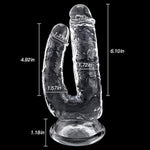 Large Double-Ended Dildo Realistic Penis G-Spot Massage Anal Plug With Suction Cup Vaginal Anal Stimulate For Lesbian Female Masturbation