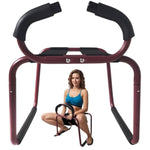 Adult Sex Chair Furniture With Arm Rest Handle Bouncing Function & Straps – Effort-Saving Intimate Furniture For Couples, Easy To Assemble & Portable For New Sensations,Sex Novelty Toys (Red)