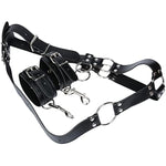Male Chastity Cage,Bdsm Leather Sexy Chastity Belt Set With Handcuffs,Male Chastity Device,Punk Leather Bdsm Kit,Chastity Cage With Penis Ring For Men,Male Chastity Belt,Bdsm Sexy Chastity Belt Set