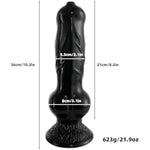 Knot Dildo Black,10.2 Inch Large Dildo Fantasy Dildo With Big Knot,Dog Dildo Animal Dildo With Suction Cup,Wolf Dildo Sex Toys For Women Men