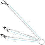 Nipple Clamps Clitoris Clamp With 3 Adjustable Soft Rubber Metal Clips Bondage Restraints Sm Sex Toys