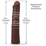 Doc Johnson The Realistic Dildo - 9 Inch ULTRASKYN Dong with Removable Vac-U-Lock Suction Cup - F-Machine and Harness Compatible Dildo - for Adults Only, Chocolate