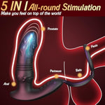 Prostate Massager App Anal Sex Toys With 10 Thrusting & Vibrating Modes, Remote Control Anal Vibrators For Men, Couples, Gay, G-Spot Vibrator Anal Dildos For Women, Men Dual Silicone Cock Ring