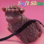 Realistic Sex Doll Torso for Men - Sheep Animal Male Masturbator with Tight Vaginal, Deep Anal, Full Size Cute Lamby Sex Toy Pocket Pussy Male Stroker Adult Toy for Men Women Sex Pleasure Black 4.6 lb
