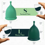 Menstrual Cups Small & Large for Changing Cycles Light to Heavy Flow