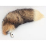 Stainless Steel Fox Tail with Sensual Anal Plug and Stylish Keychain