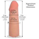 Doc Johnson The Realistic Dildo - 5 Inch ULTRASKYN Dong with Removable Vac-U-Lock Suction Cup - F-Machine and Harness Compatible Dildo - for Adults Only, Vanilla