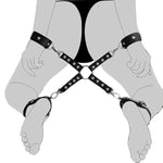 Bondage Restaints Set -Handcuffs & Footcuffs Sex Bondage Bdsm Toys Kit Restraints Set For Couple, Sex Things For Couples Kinky Sex Bdsm Toy For Women (Red& Black)