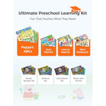 Interactive Electronic Learning Pad - Learn-To-Read System With Sound Pages, Card-Insert For Alphabet, Words, Numbers, Music, Learning Activities For Kids 3 4 5 6 7 8 Years Old