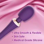 The Joystick Powerful Large Wand Massager | 5 Vibration Modes & 3 Speeds | Waterproof & Rechargeable | Ultra-Smooth Medical-Grade Silicone | Deep Tissue & Personal Relaxation (Black/Purple)
