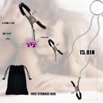 Adjustable Non-Piercing Metal Nipple Clamps for Couples - Bdsm Adult Sex Toys & Games with Chain