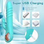 Sex Toys Thrusting Vibrator Sex Toy For Women - G Spot Vibrator Clitoral Stimulator Dual Rabbit Dildo Vibrator With 10 Powerful Vibration 10 Thrust Modes, Rabbit Vibrators Adult Toy For Women