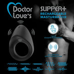 Doctor Love’S Zinger+ Travel Size Rechargeable Super-Slim Micro Vibrating Cock Ring, Black (Dl-Rr-1)