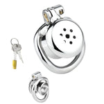 Male Chastity Cage Metal Chasity Cage Sm Extrusion Small Chastity Device Stainless Steel Penis Cage Bondage Gear Accessories Adult Sex Toys For Men 45Mm Ring