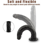 Realistic Dildo With Small Glans, Balls-Free 13.4 Inch Big Dildo Black Jelly Dildo With Strong Suction Cup, Adult Product Sex Toy For Women
