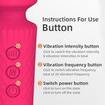 Upgraded Rechargeable Handheld Mini Massager Quiet Vibration Wand with 20 Modes and 8 Speeds, Designed for Whole-Body Muscle Tension Relief (Red)