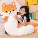 Stuffed Animal Shiba Inu Plush Toy, 90 Cm / 35.4 Inch Soft Long Akita Body Pillow Corgi Kawaii Plush Dog Soft Pillow Gifts For Boys Girls