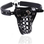 Men'S Chastity Pants Penis Cage Chastity Belt For Man Gay Male, Sexy Faux Leather Chastity Thong With Chastity Lock And Key For Adults Couples Bdsm Sm Sex Bondage Restraint Role Play Fetish Underwear