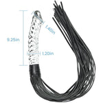 Realistic Glass Dildo With Sex Whip Sex Toys Sm Leather Crystal Dildo Sex Flogger Transparent Crystal Penis Bondaged Whip For Men Women Role Play Fun Whip Anal Dildo Glass Anal Butt Plug