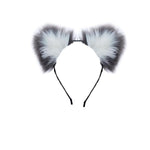 Gray and White Fox Tail Butt Plug Set for Beginners - Premium Stainless Steel Anal Toy with Faux Fur