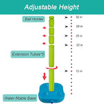 Tball Set For Toddlers With Adjustable Height Tee Ball Stand, Weighted Base And Kids Baseball Bat, Sports Game Toys Christmas Birthday Gift For Boys Girls Ages 3 4 5 (Green)