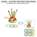 3 In 1 Musical Jump, Toss Ring Game And Stomping Launch Rocket Launcher For Kids Outdoor Toys With Remote Control, Indoor Outside Toy For Kids Ages 4-8 Toys For Ages 5-7 8-13 Birthday Gifts