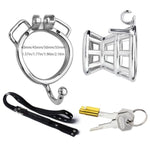 Inverted Chastity Cage Sex Toys Male Chastity Device Penis Cage Made Of Stainless Steel Metal Cock Cage With Invisible Lock And Belt For Male Penis Restraints Breathable Cutout (1.77In,B)